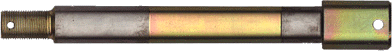 Heat treated 4140, CNC run Kingpin with centerless grind after Zinc and Yellow plating, precision rolled M22 threads.